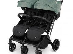 BabyGo - Carucior pliabil pentru gemeni GoTwice, Green